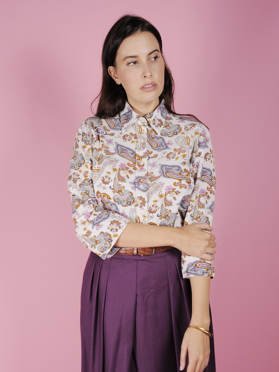 Camicia velluto paisley vintage ⋆ Friperie